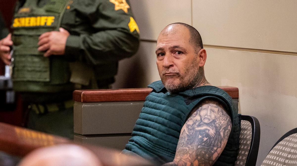 Jesus Manuel Salgado, 48, appears before Judge James LaPorte in Merced County Superior Court in Merced, Calif., on Thursday, Oct. 13, 2022. Salgado is accused of kidnapping and murdering 8-month-old Aroohi Dheri, her parents Jasleen Kaur, 27, and Jasdeep Singh, 36, and her uncle, Amandeep Singh, 39.