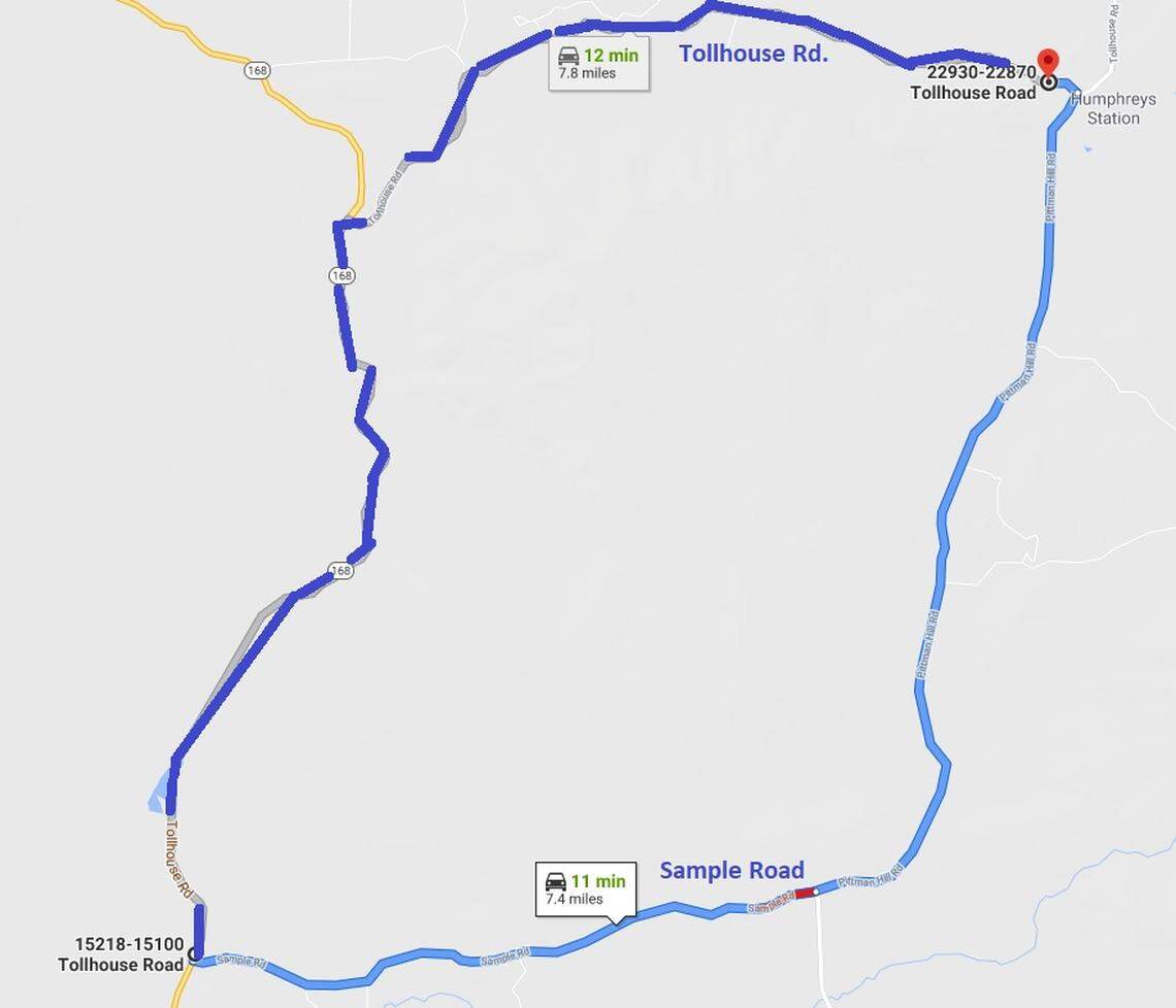 Evacuation area for the Creek Fire.