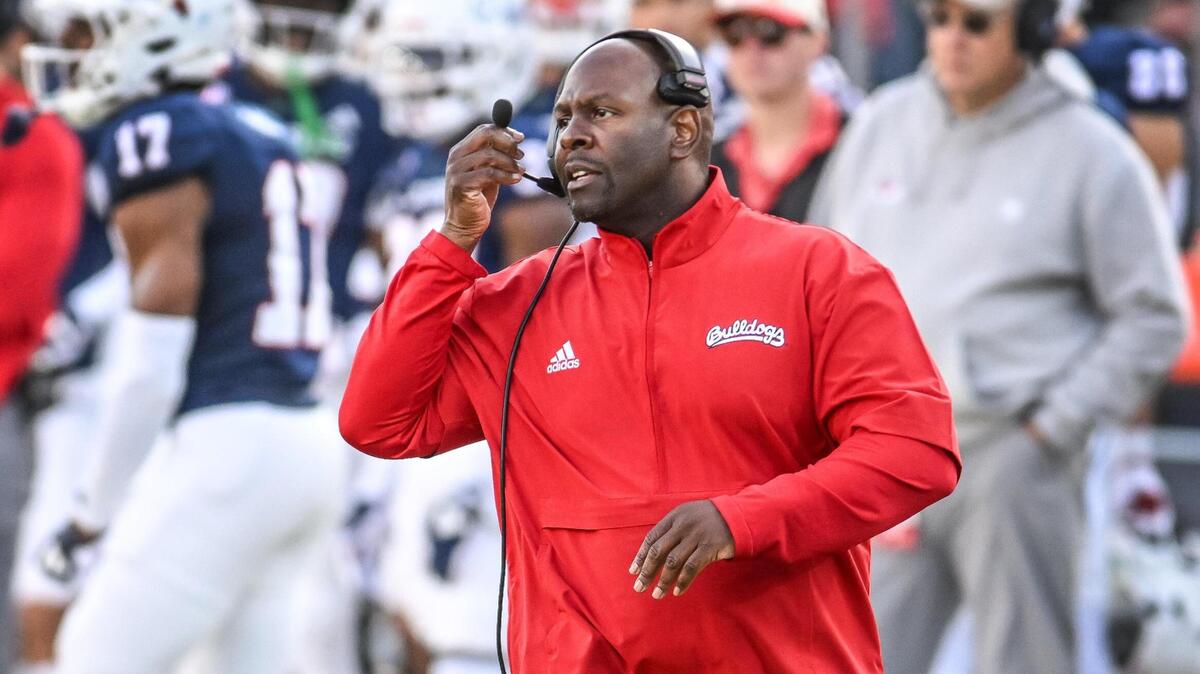Fresno State interim head football coach Tim Skipper makes calls from the sideline during their game with Hawaii at Valley Children’s Stadium in Fresno on Saturday, Nov. 2, 2024.