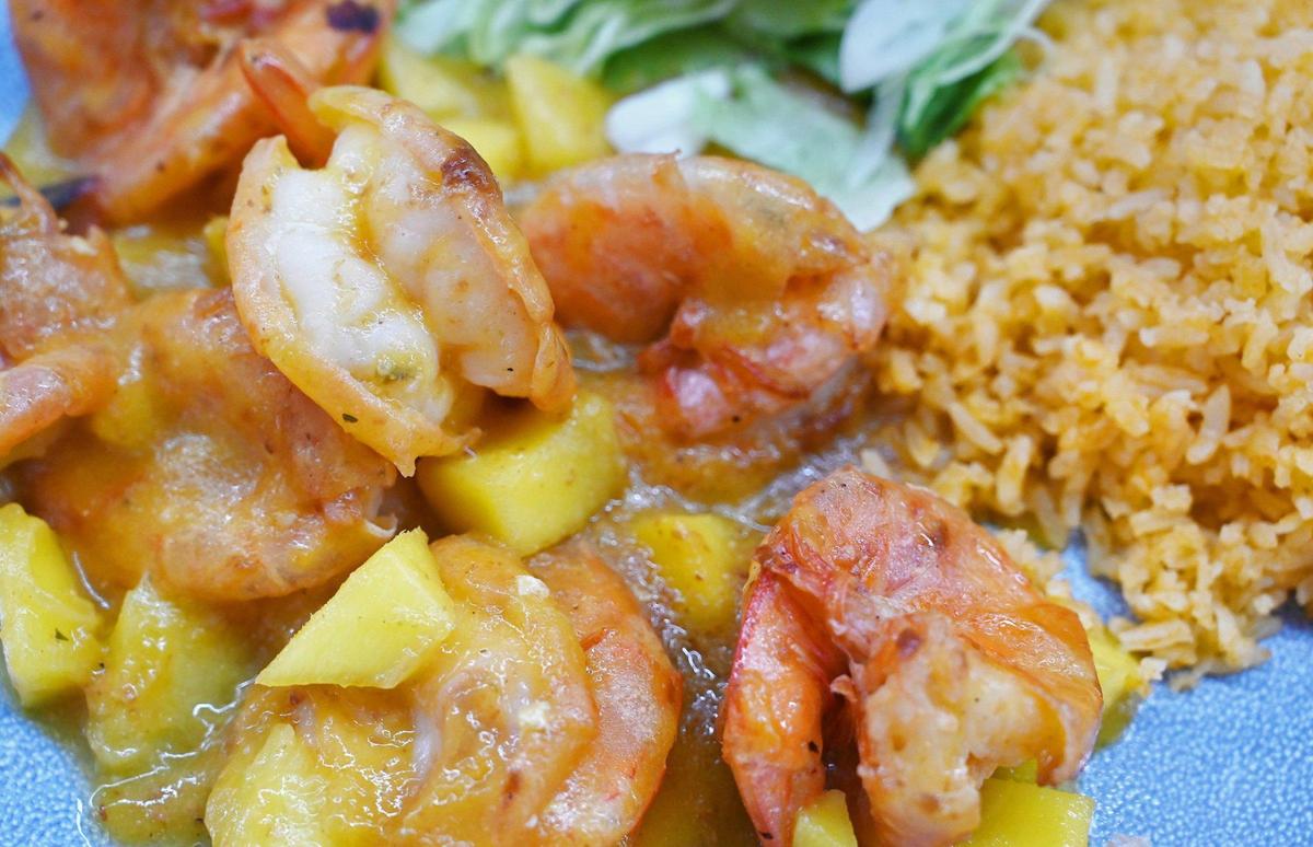 The mangonero shrimp, made with habanero chilis is a popular dish at Qué Pasó Camarón?, located inside and at the back of El Toro Loco Market near Shields and West Avenues. Photographed Thursday, April 14, 2022 in Fresno.