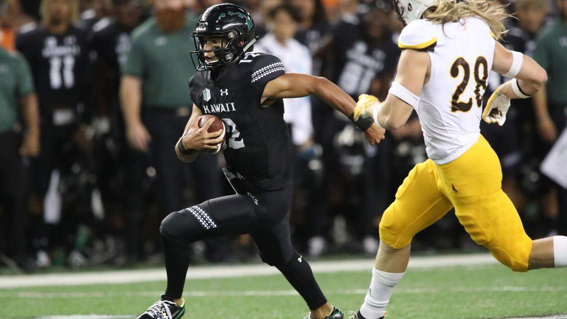 Hawaii quarterback Chevan Cordeiro, who split time the past two seasons with Cole McDonald, is 4-0 as a starter and came off the bench twice last season to lead the Rainbow Warriors to victories.