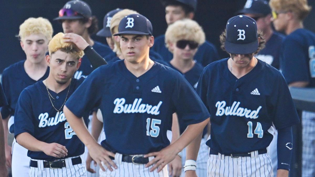 Bullard walks out onto the field after losing 6-2 to Centennial in the Central Section DI baseball quarterfinal Friday, May 19, 2023 in Fresno. Centennial won 6-2.