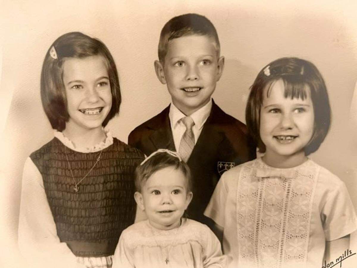 A childhood photo of Toni Covington, left, with her siblings.