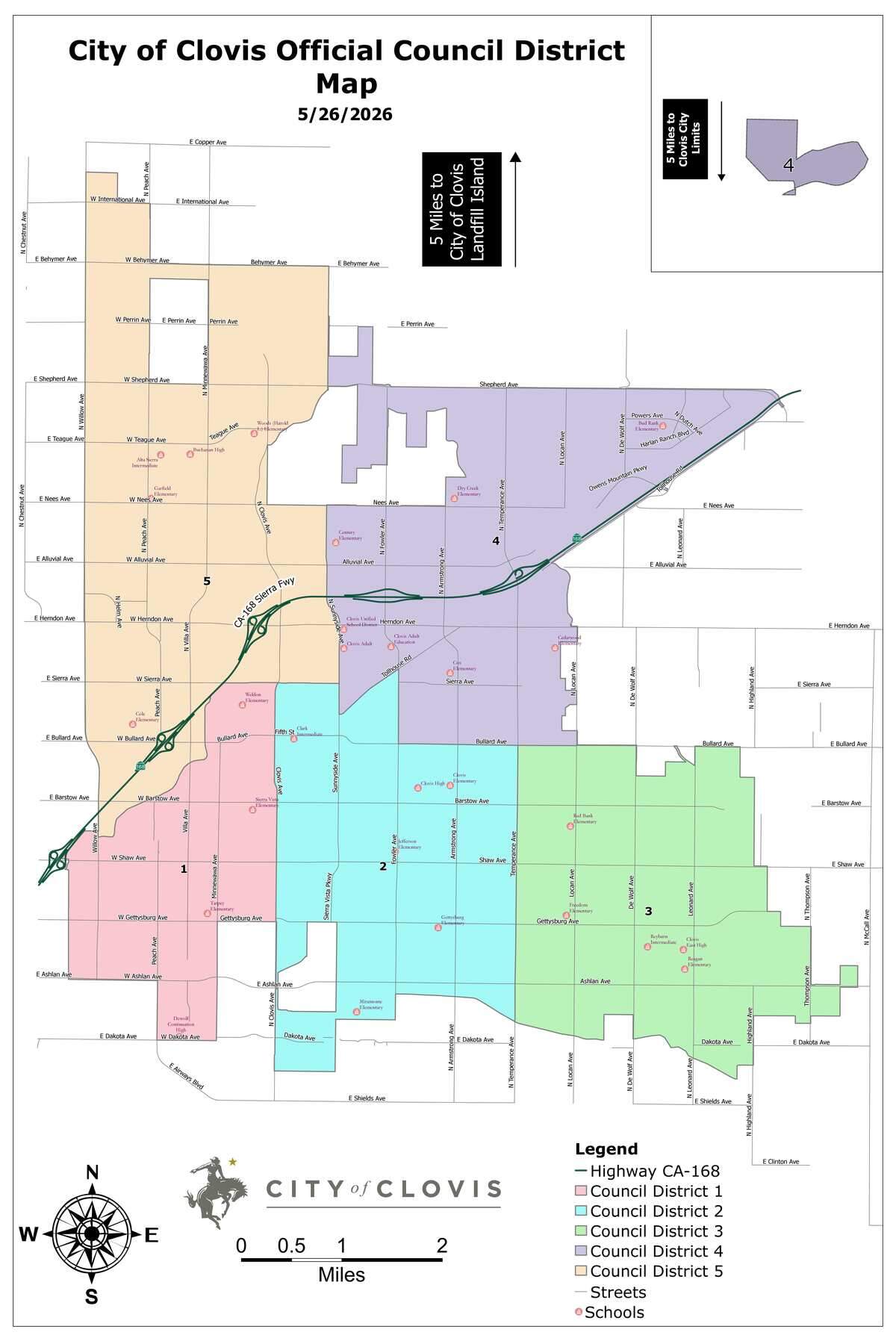 Starting in 2026, Clovis residents will vote for City Council members who live in their neighborhoods based on a map that divides the city into five districts bordered by major roads and riverways.