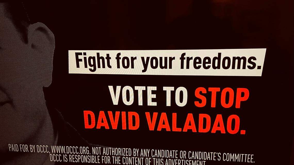 This ad, critical of Congressman David Valadao (R-Hanford) and paid for by the Democratic Congressional Campaign Committee, has aired numerous times on Fresno-area TV stations during the 2024 election cycle.