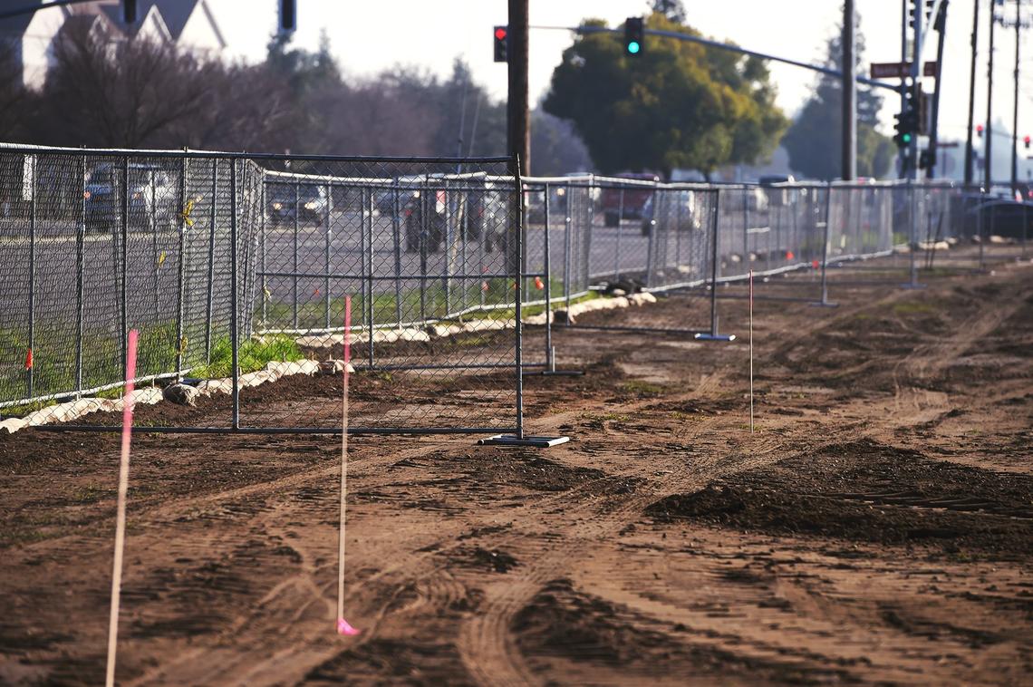 Work continues on the new COstco located at Clovis Avenue and Santa Ana Wednesday, Jan. 30, 2019 in Fresno.