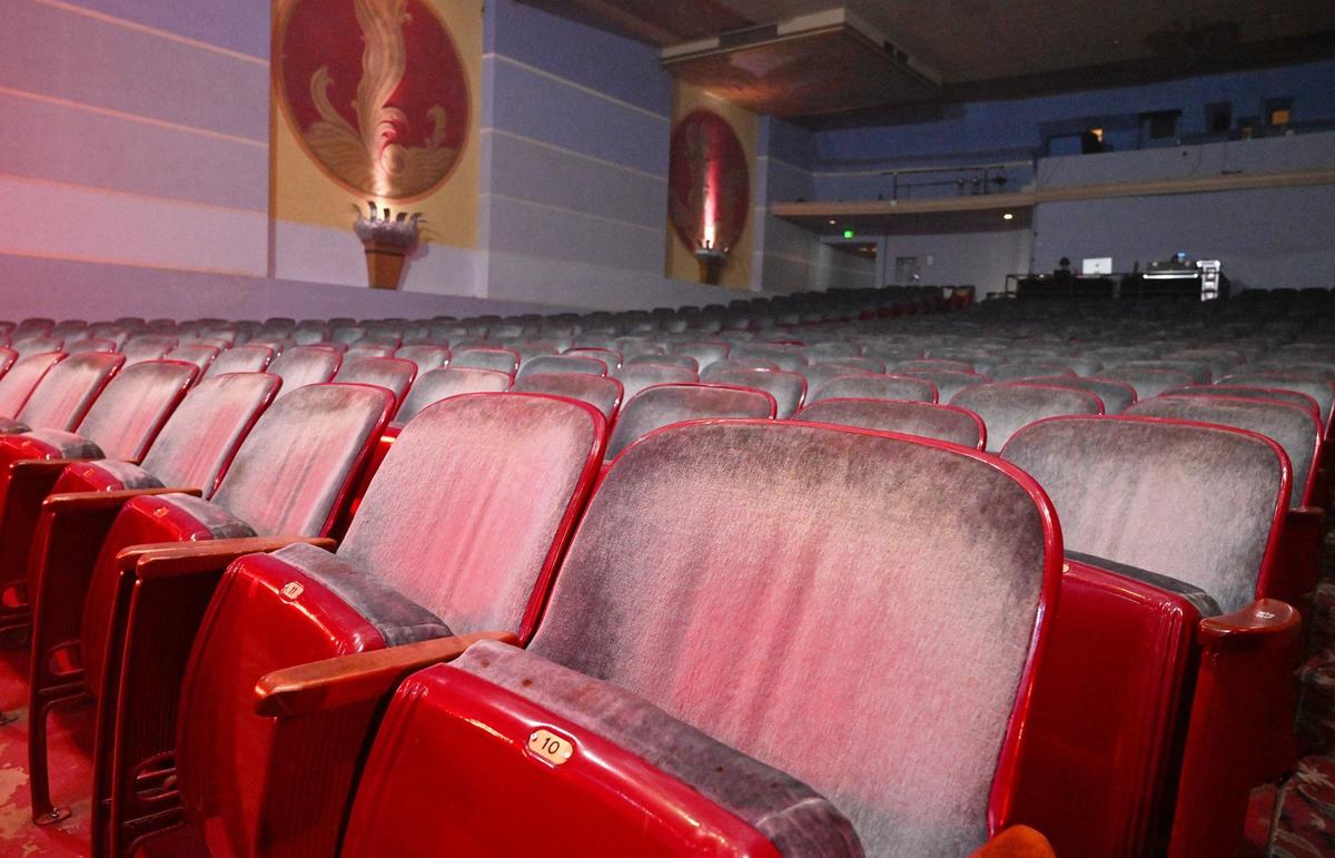 The original chairs are still being used after new management has taken over at the Tower Theatre. Photographed Thursday, July 11, 2024 in Fresno.