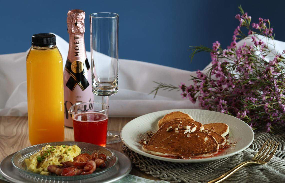 Pancakes and mimosas, pictured in this file photo, are a popular weekend brunch option.