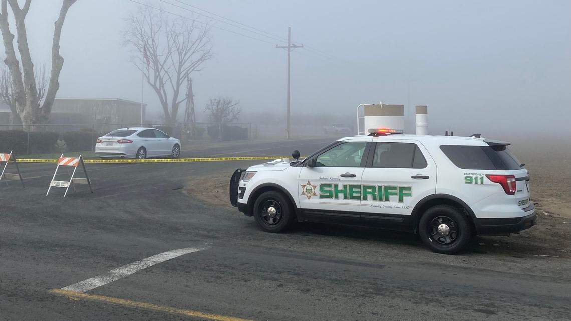 Tulare County Sheriff’s Office deputies responded to a double homicide in the area of Road 36 and Avenue 264, near the Tulare/Kings County line, on Sunday, Jan. 10, 2021.