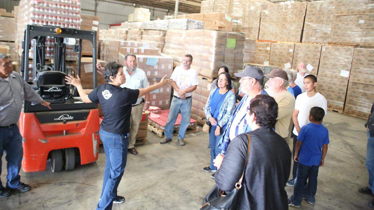 Sarah Ramirez, shown in this 2016 photo when she was the executive director of FoodLink, provides a tour of the organization’s facility in Exeter.