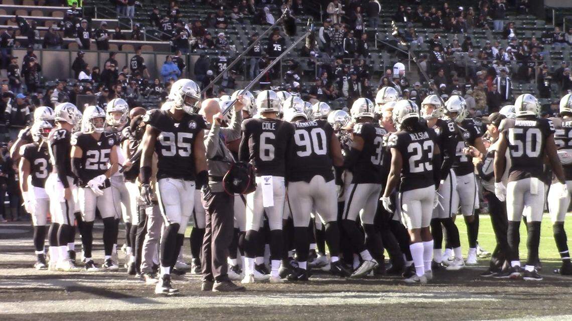 The Oakland Raiders head into the season finale at 7-8 and still in the playoff hunt despite after all the drama that hit the team before the season started and away from Oakland for more than a month.