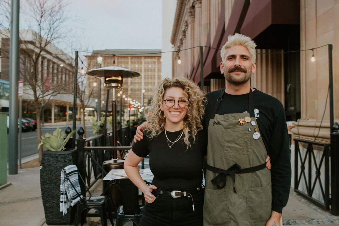 Josh and Hayley Islas-Wolf have opened their bar, Quail State, on the second floor rooftop of the Pacific Southwest Building in downtown Fresno.