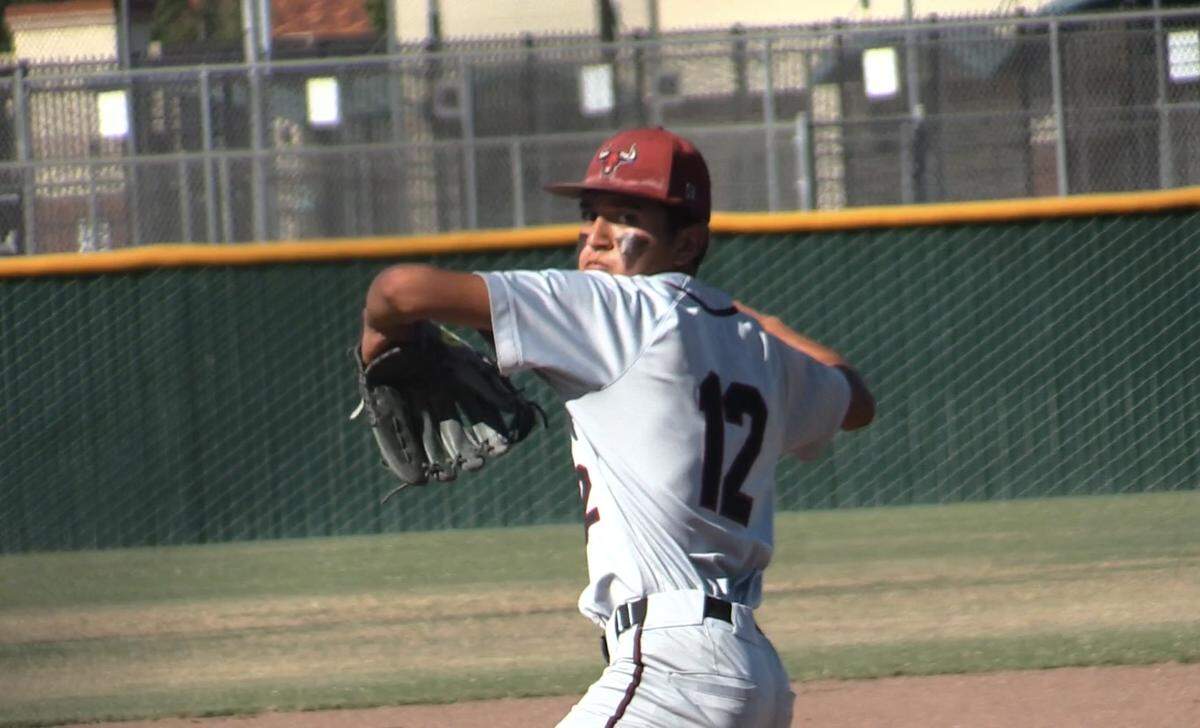Torres pitcher Matthew Escoto against Roosevelt High in a Central Section Division VI quarterfinal game on Wednesday, May 21, 2025.