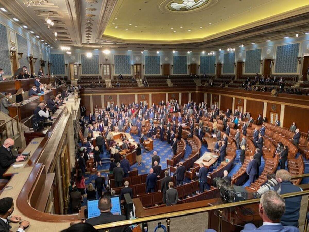 The joint session of Congress before the insurrection began.