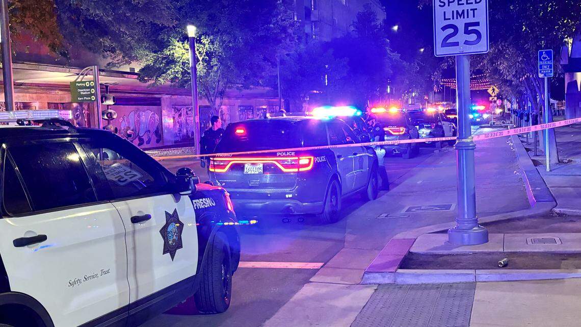 Large fight and two stabbings on Fulton Street in downtown Fresno, police say