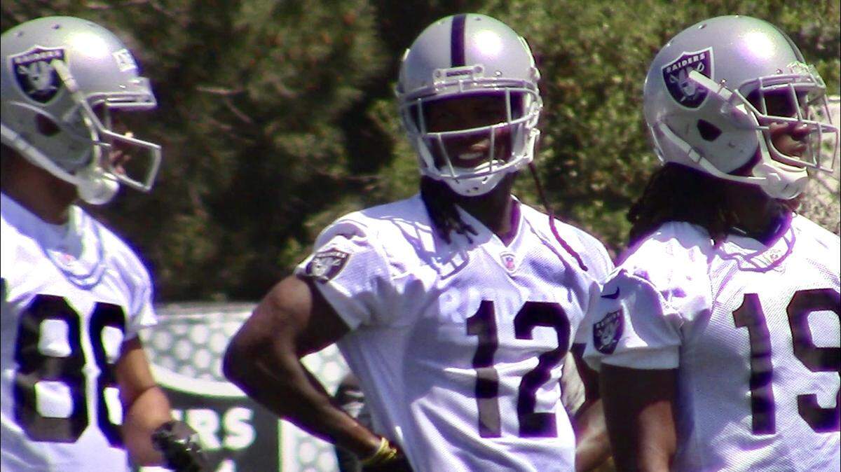 “I’m just going to come in and try to contribute the best way I can," says new Oakland Raiders wide receiver Martavis Bryant (12).