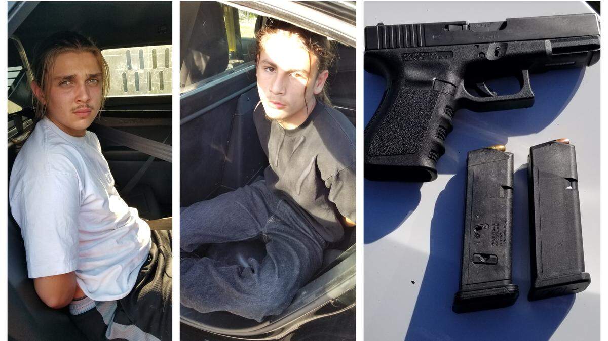 Cody Martino and Champ Eurich were arrested Saturday, June 8, 2019, after Fresno police officers found a loaded gun inside their car that was reported missing from the City of Fresno.