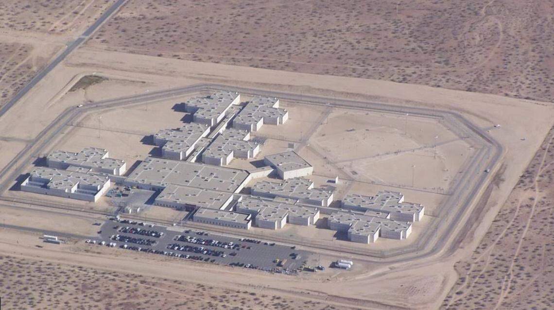 California City Correctional Facility in eastern Kern County photographed in December 2015. Federal authorities are planning to open California’s largest U.S. Immigration and Customs Enforcement detention center at the site of the former privately-operated state prison.