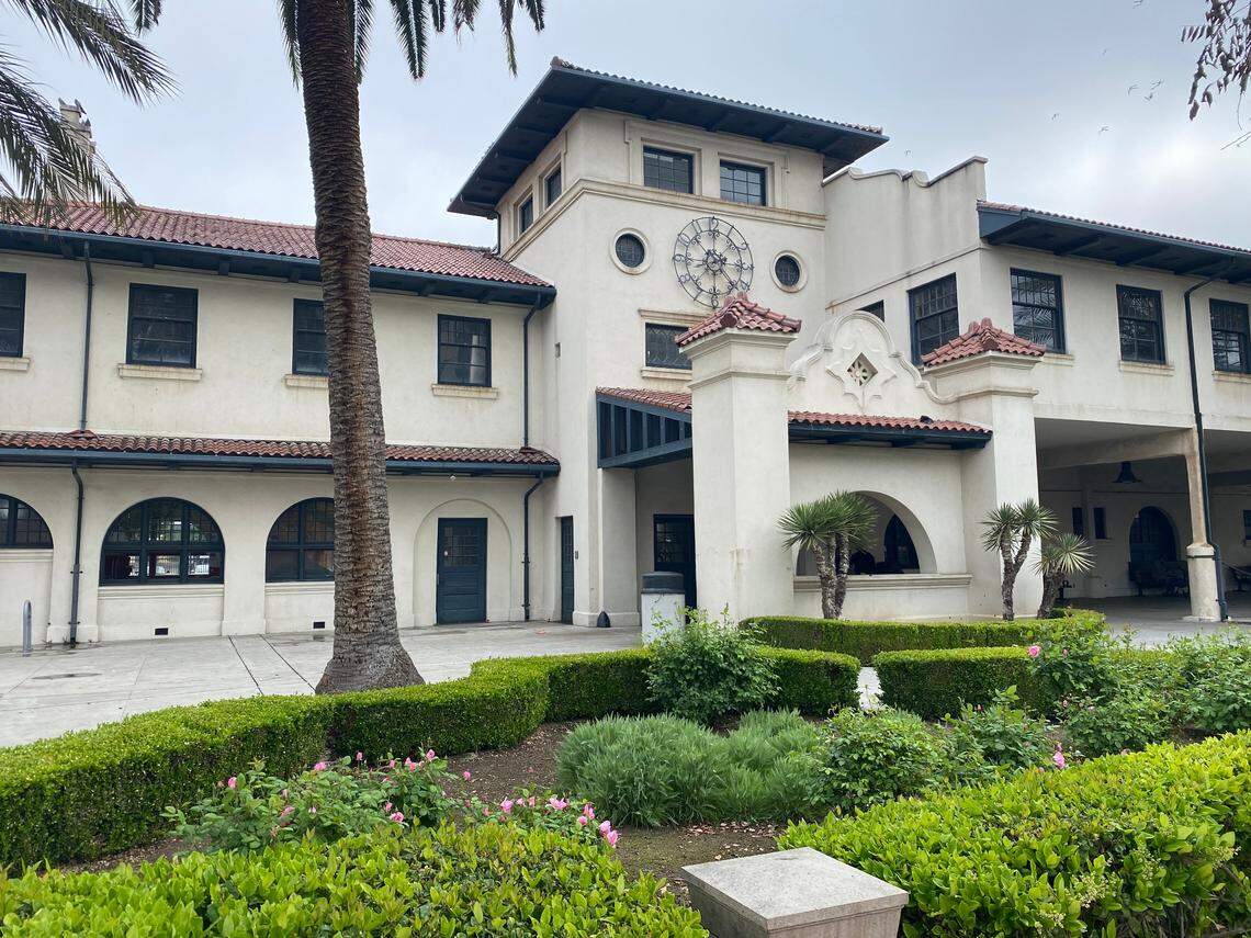 A fire at the downtown Fresno station rented by Greyhound on Tuesday, March 29, 2022, is suspicious, according to a battalion chief.