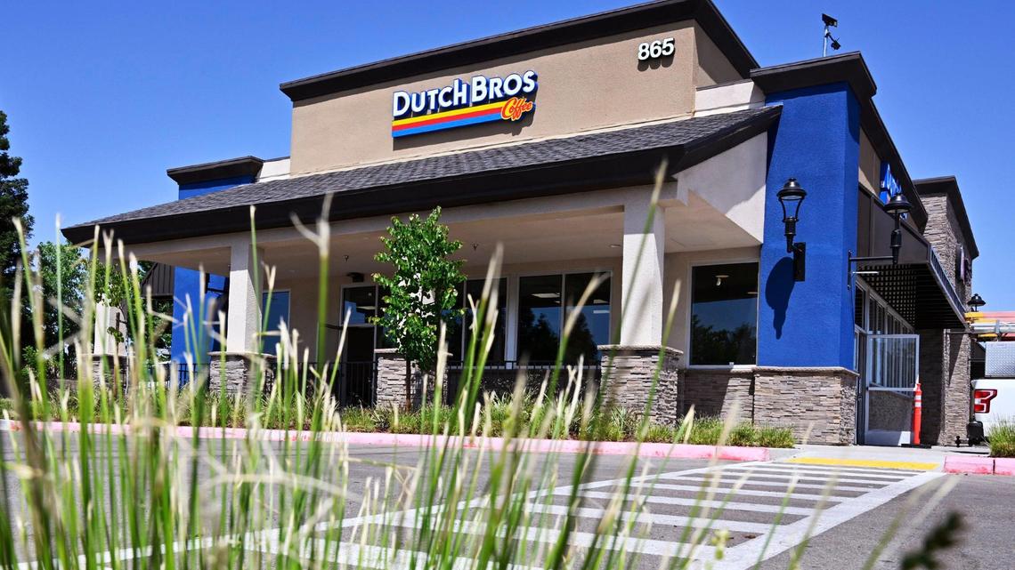 The exterior of the new Dutch Bros. Coffee under construction on North Willow Avenue just north of Allluvial Avenue Wednesday, May 24, 2023 in Clovis.