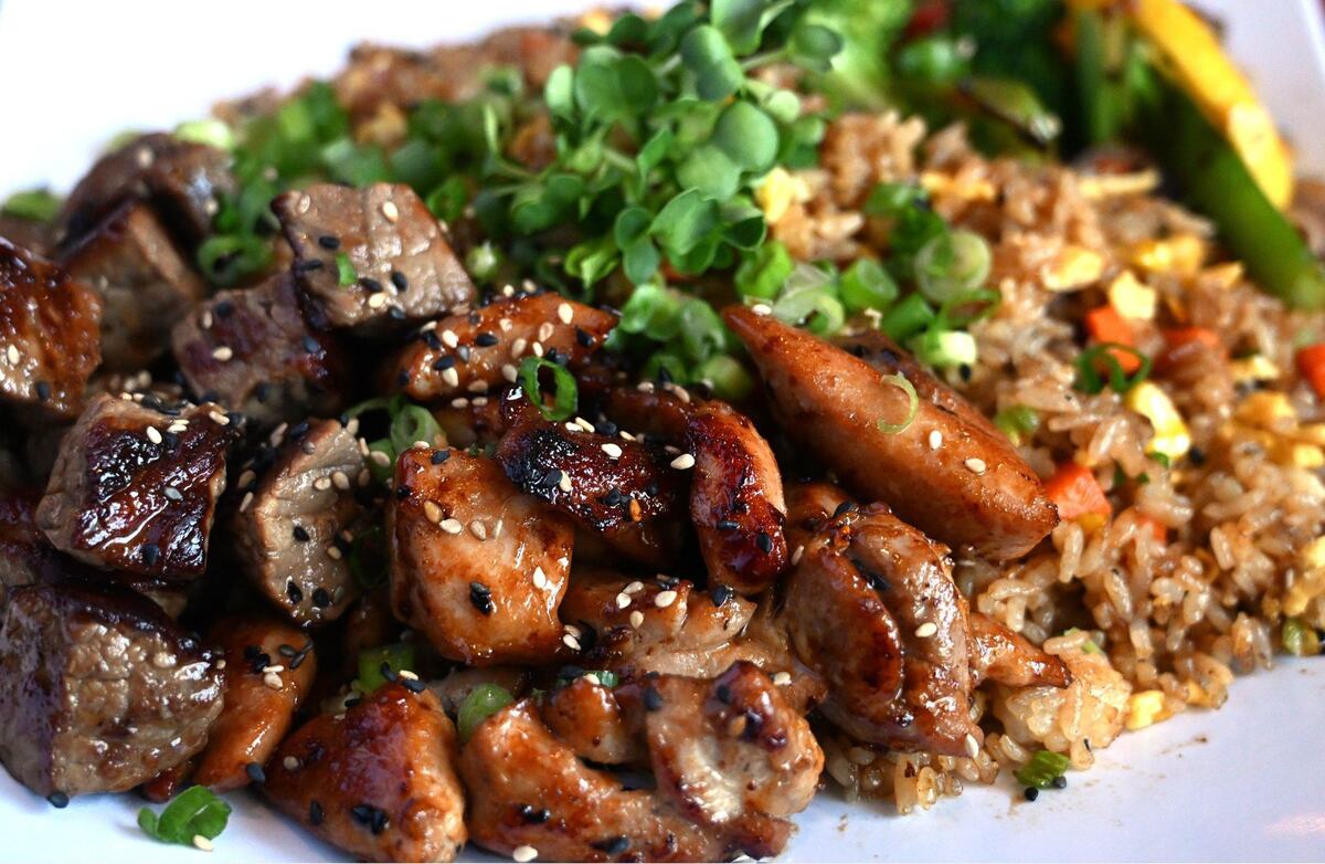 The Chicken and Steak Hibachi, seen at Oishi Sushi & Grill Thursday, Sept. 26, 2024 in Old Town Clovis.