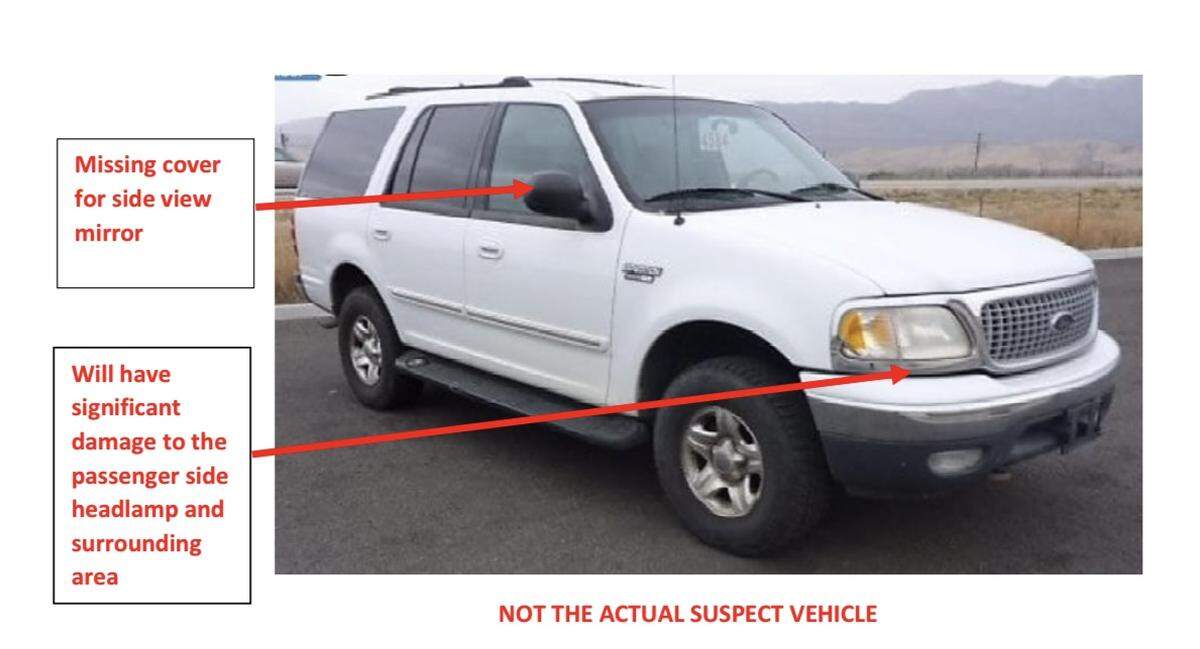 Police are searching for a driver who they believe is responsible in a fatal hit-and-run early Monday morning in Fresno, California. Police released a similar photo of the vehicle.