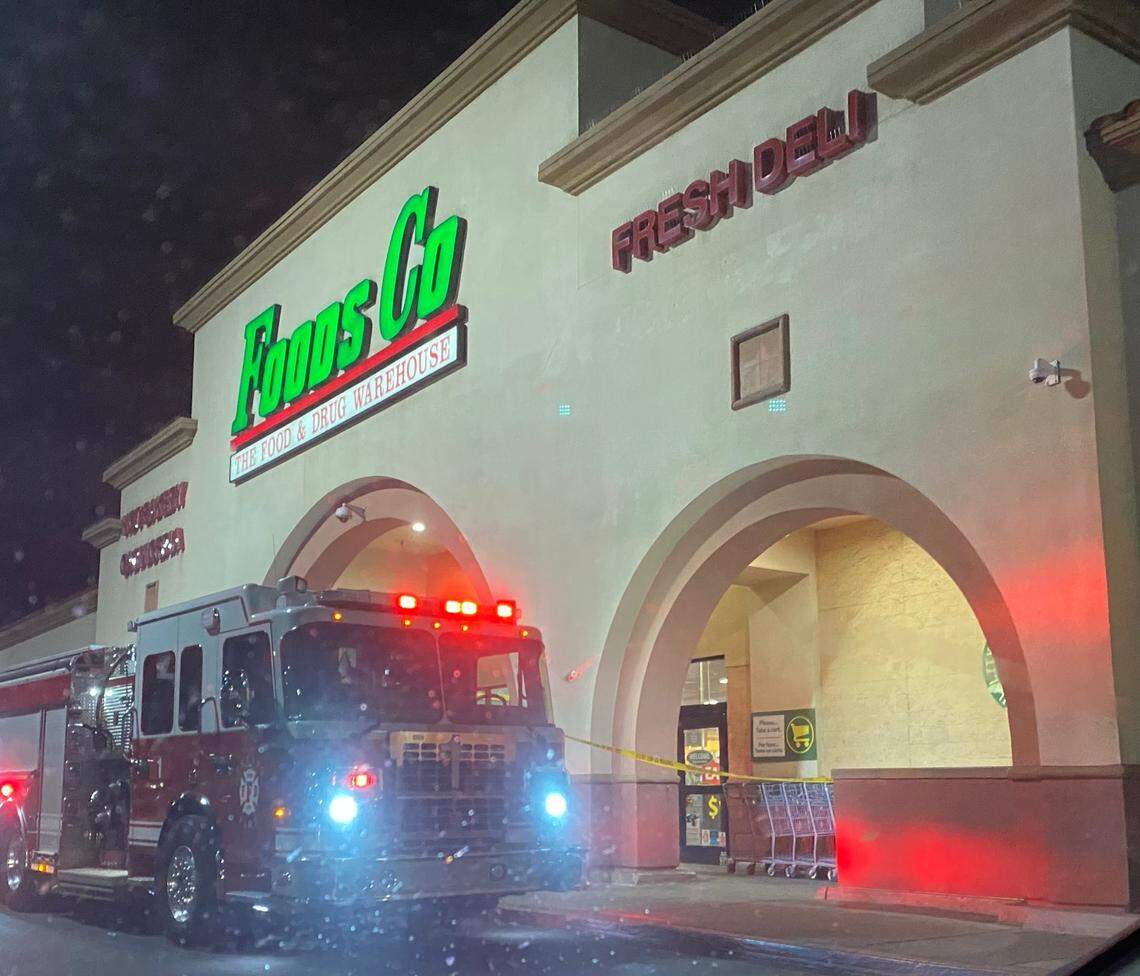Fresno Fire Department responded to a loading dock fire at the FoodsCo at Cesar Chavez Boulevard and Chestnut Avenue on Thursday, May 30, 2025.
