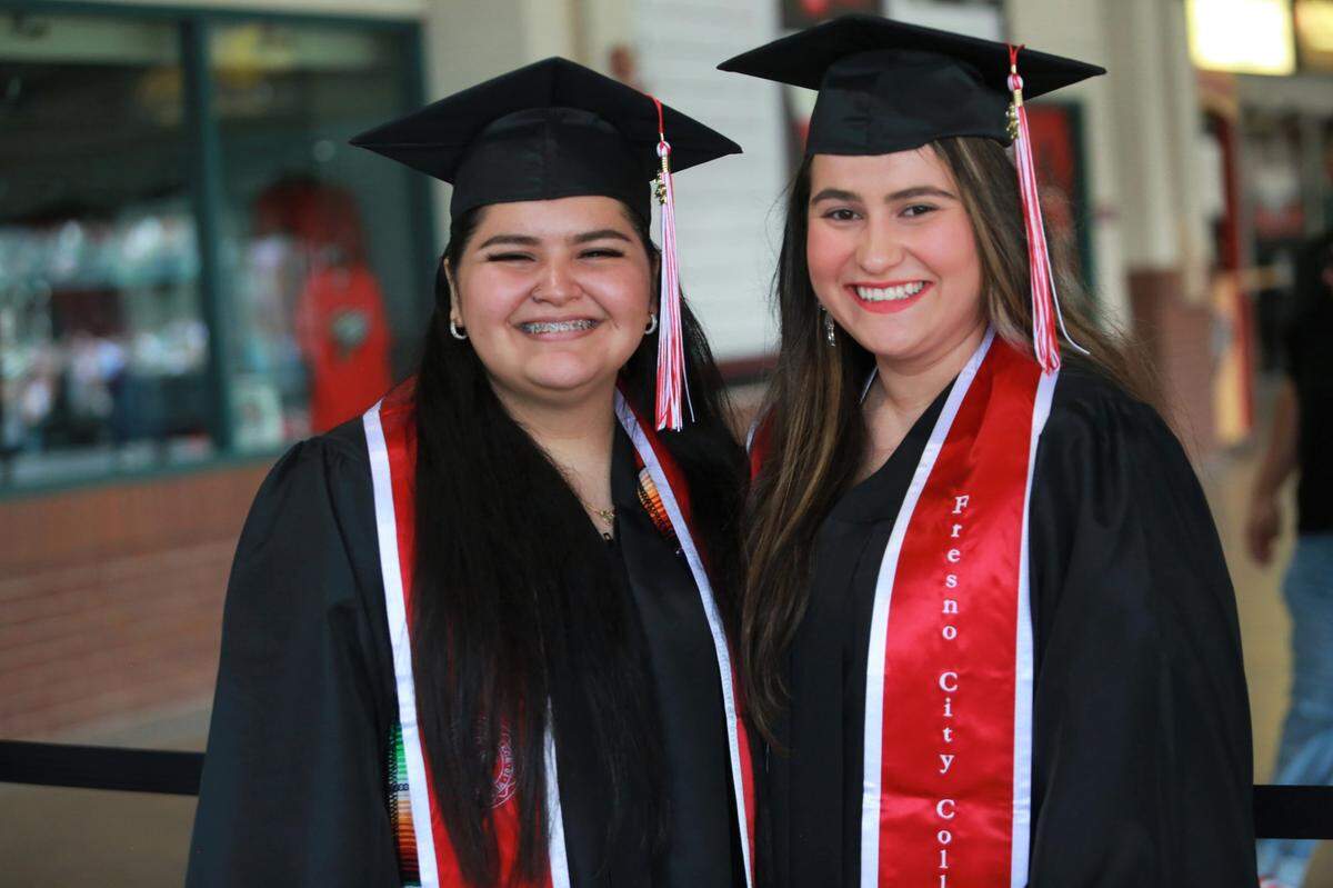 Among those graduating from Fresno City College on Friday night (June 3) at Chukchansi Park were 21-year-old Aaliyah Jennie Ávalos and 20-year-old Koleen Madrigal.