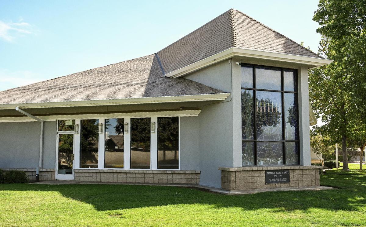 Fresno police are investigating a potential hate crime at Temple Beth Israel where a rock was apparently used to break a glass door early in the morning on Tuesday, Oct. 10, 2023.