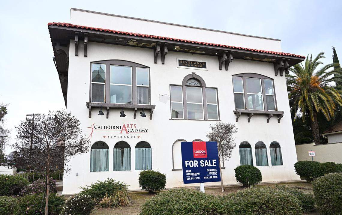 The Severence Building on North Wishon Avenue, which houses the California Arts Academy and the Severence Ballet Conservatory, is for sale. Photographed Thursday, Feb. 19, 2026 in Fresno.