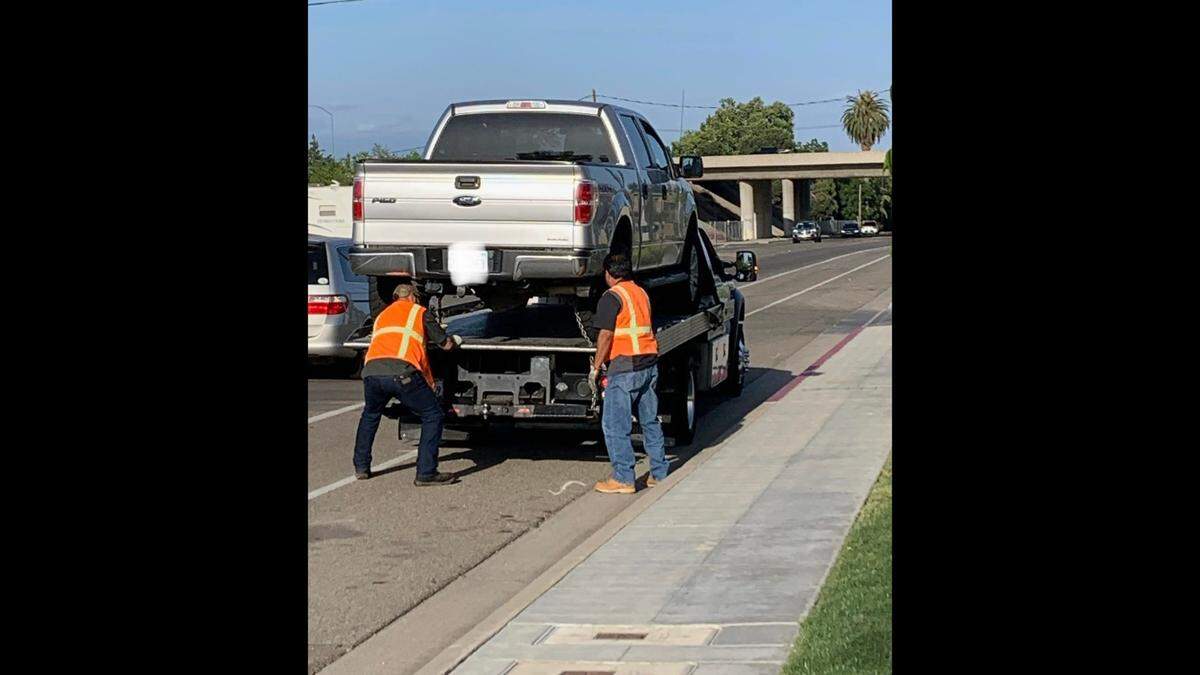 Officers arrested a man for reckless driving and impounded his truck on Sunday, May 1, 2022, according to Clovis police.