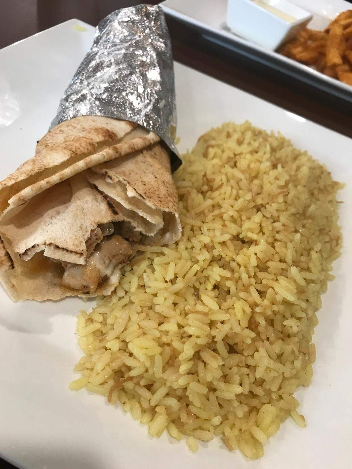 The grilled chicken wrap is on the menu at Cedars Grill Mediterranean Cuisine, a new restaurant at Shaw Avenue and Fresno Street.