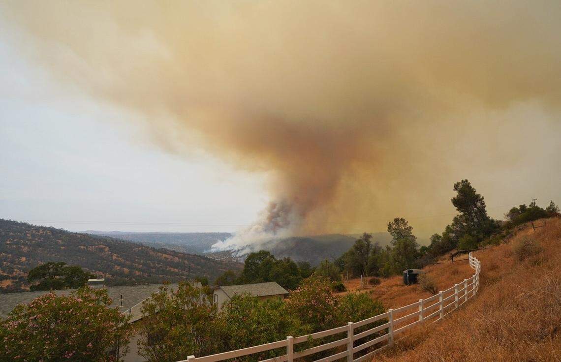 The River Fire, as seen Monday, July 12, 2021, from Grub Gulch Road and Road 600. As of Monday afternoon, the fire had grown to 8,000 acres, then surged another 1,000 acres by early evening.