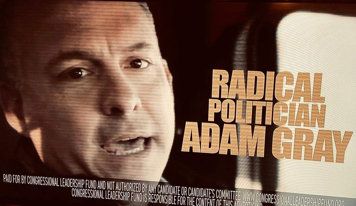 A television commercial attacking Adam Gray, the Democratic challenger to Republican John Duarte in California’s Congressional District 13, has aired frequently in the Fresno television market during the 2024 election cycle. A Republican PAC, the Congressional Leadership Fund, produced and paid for the ad.