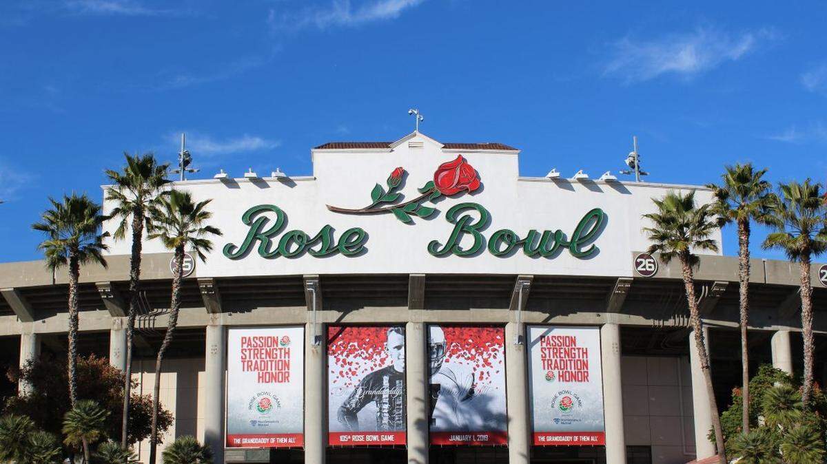 The Rose Bowl in Pasadena.