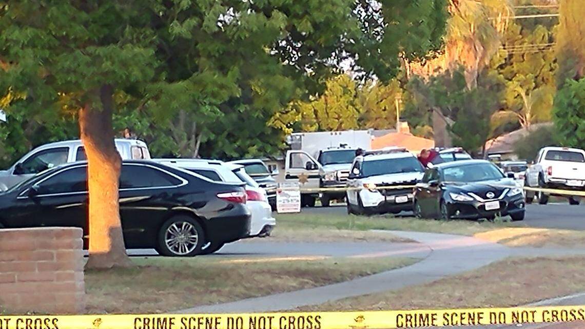 Fresno County Sheriff's deputies investigate a stabbing May 26, 2018 in the Tarpey Village area.