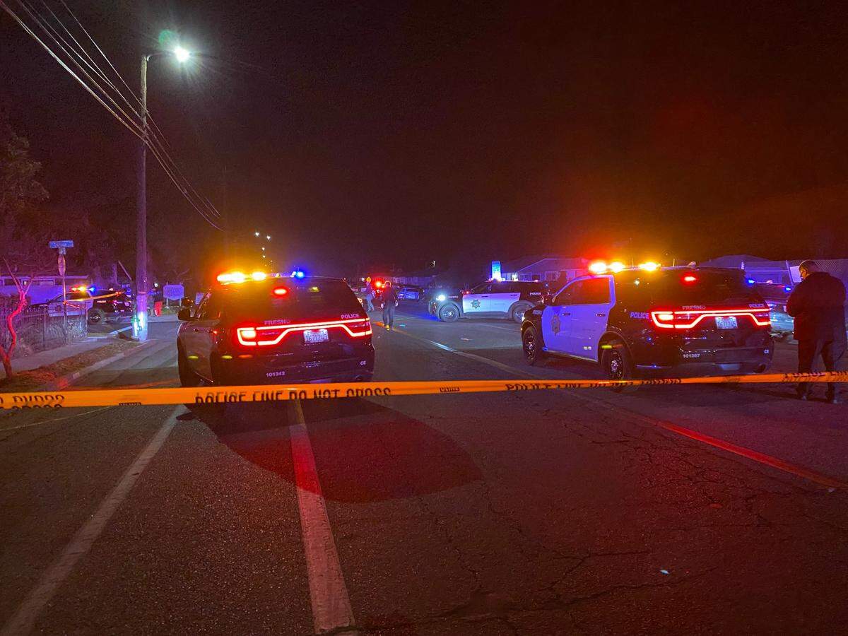 Three people were injured in a shooting at a Fresno, California apartment complex on Friday, March 8, 2024.