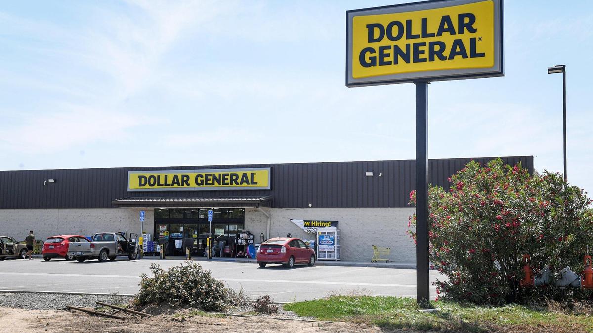 A Dollar General store stands near the center of town in Poplar on Thursday, May 6, 2021.
