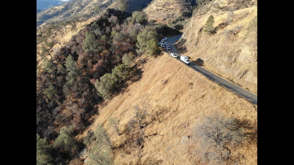 The Fresno County Sheriff’s Office released photos of the crash site where missing Selma woman Jolissa Fuentes was found Monday, Oct. 10, 2022, at a site where a car she was in crashed down a hill.