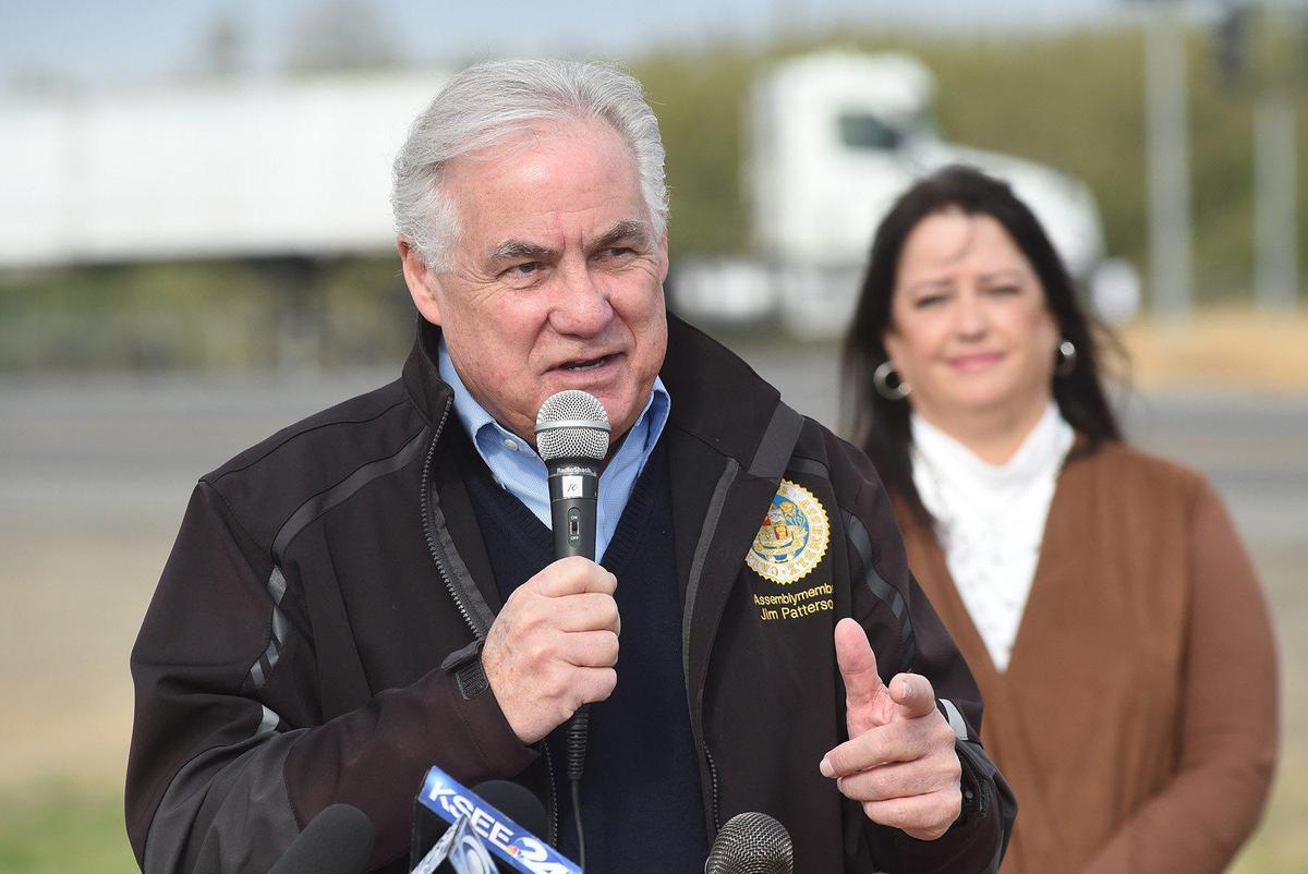 California Assemblymember Jim Patterson, R-Fresno, seen speaking at an October news conference, has introduced a bill to ask voters to repeal most of Proposition 47, which detractors say is soft on criminals.