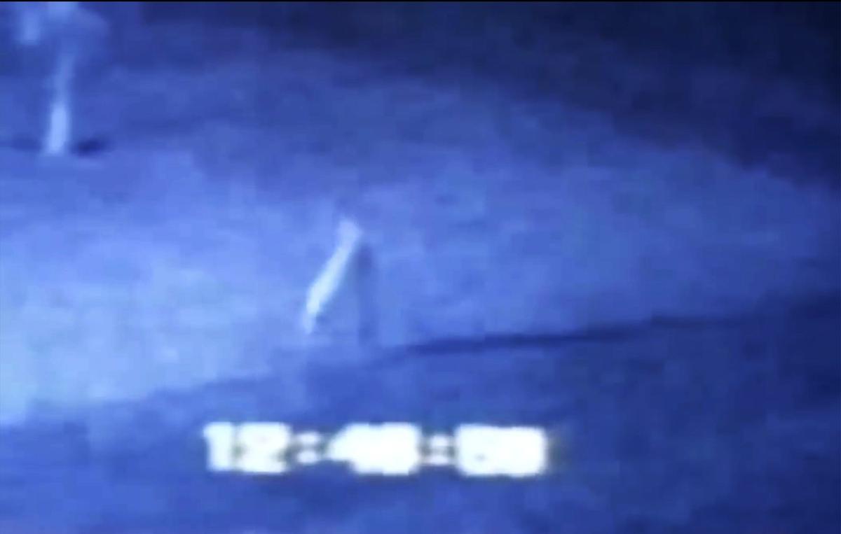 A screengrab from surveillance video shot years ago of a Fresno Nightcrawler in Fresno.
