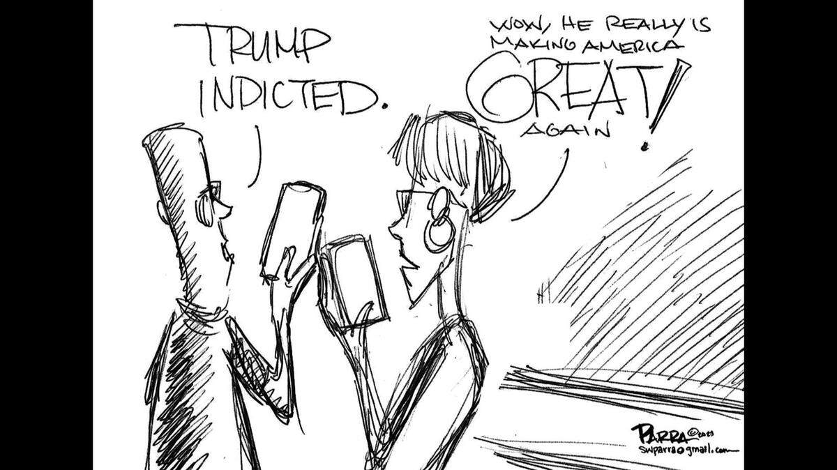 Former President Donald Trump gets indicted.