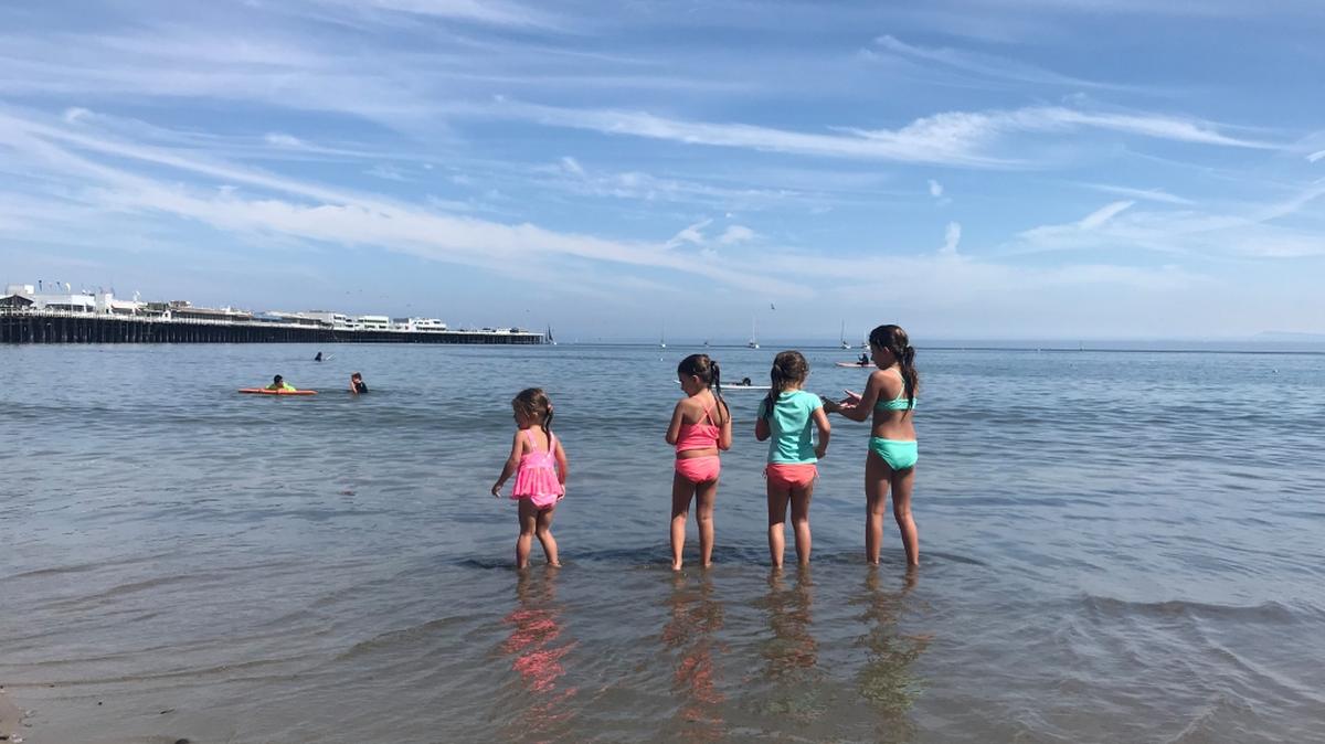 
Jill Simonian’s daughters and nieces at a Santa Cruz beach.
