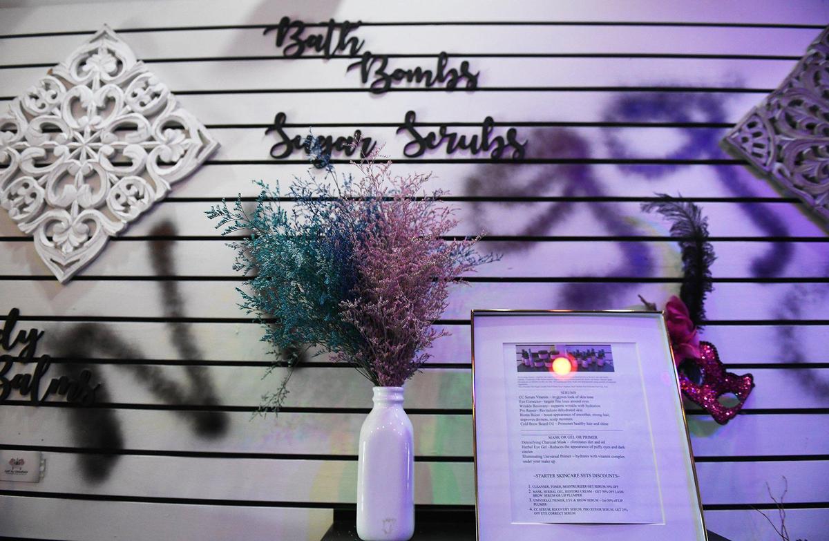 Racist vandalism painted on the wall at Chanel Wapner’s Just My Essentials as seen Saturday, Sept 26, 2020, in Old Town Clovis.