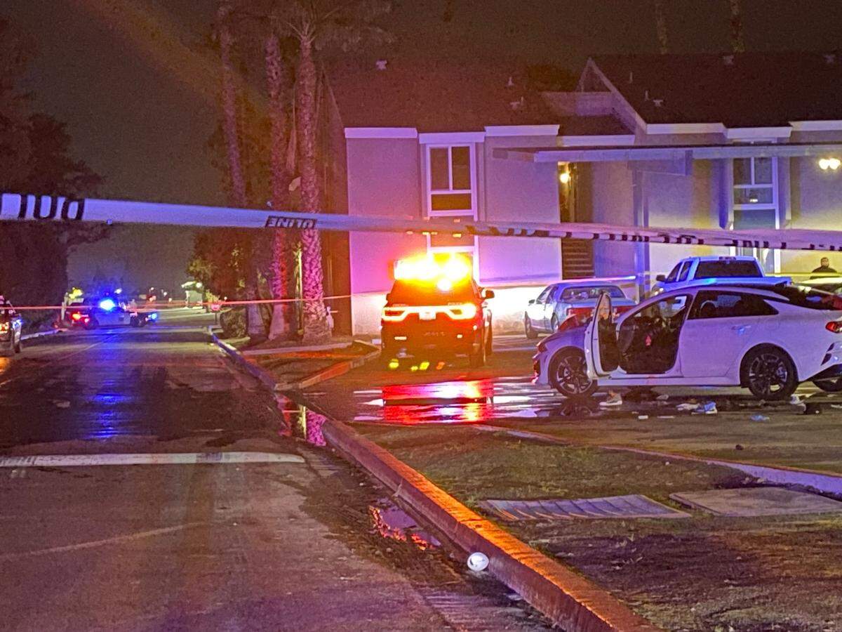 A man in his 30s was shot several times and died Sunday evening from a shooting at an apartment complex near Saginaw and Ashlan avenues.