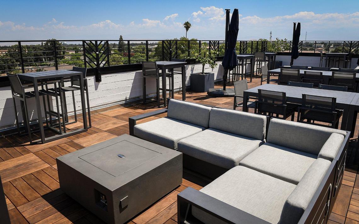 The Elderwood bar and restaurant located on the fifth floor of the Darling Hotel, has indoor seating but because of COVID-19, can only use its rooftop seating area for the time being.