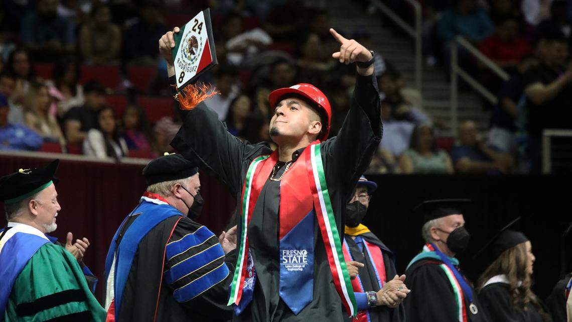 Bernabe Rodríguez was among almost 1,000 graduates who participated in the Fresno State 40th Anniversary Chicano/Latino Commencement Celebration at the Save Mart Center on May 21, 2022.
