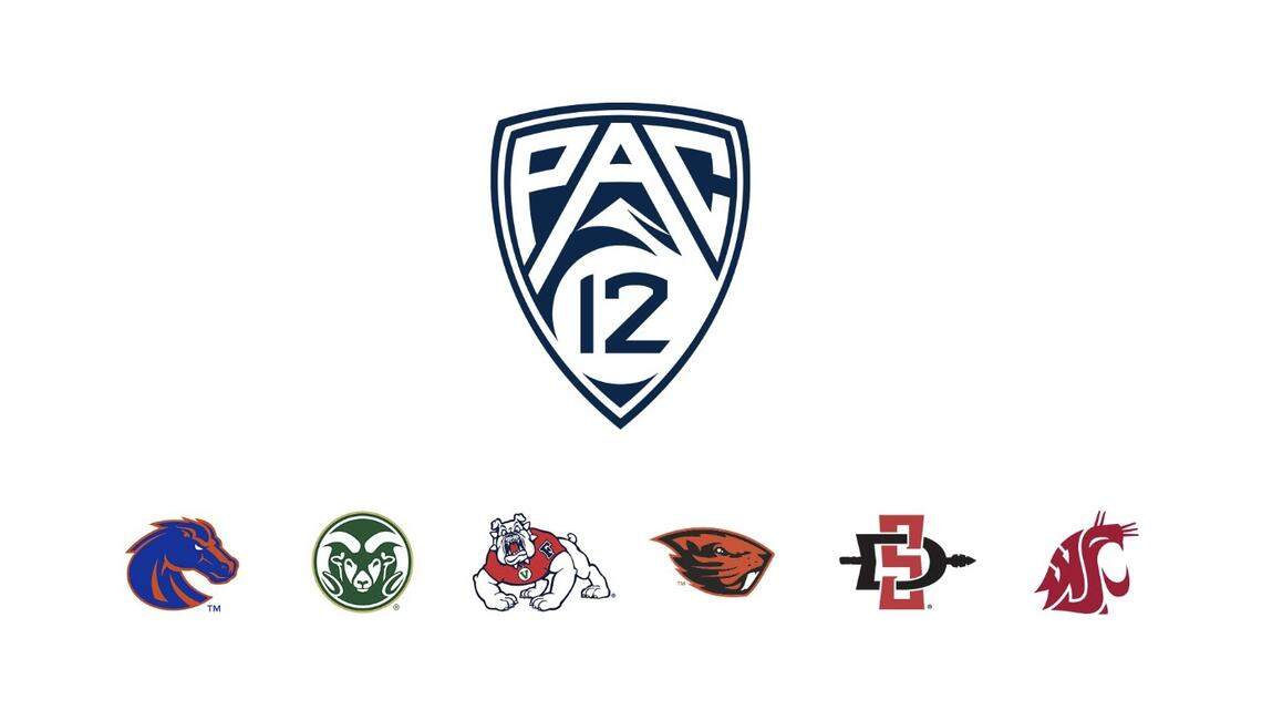 The Pac-12’s official social media accounts released this logo Thursday morning with the announcement that Fresno State, San Diego State, Boise State and Colorado State will join the revamped conference in 2026.