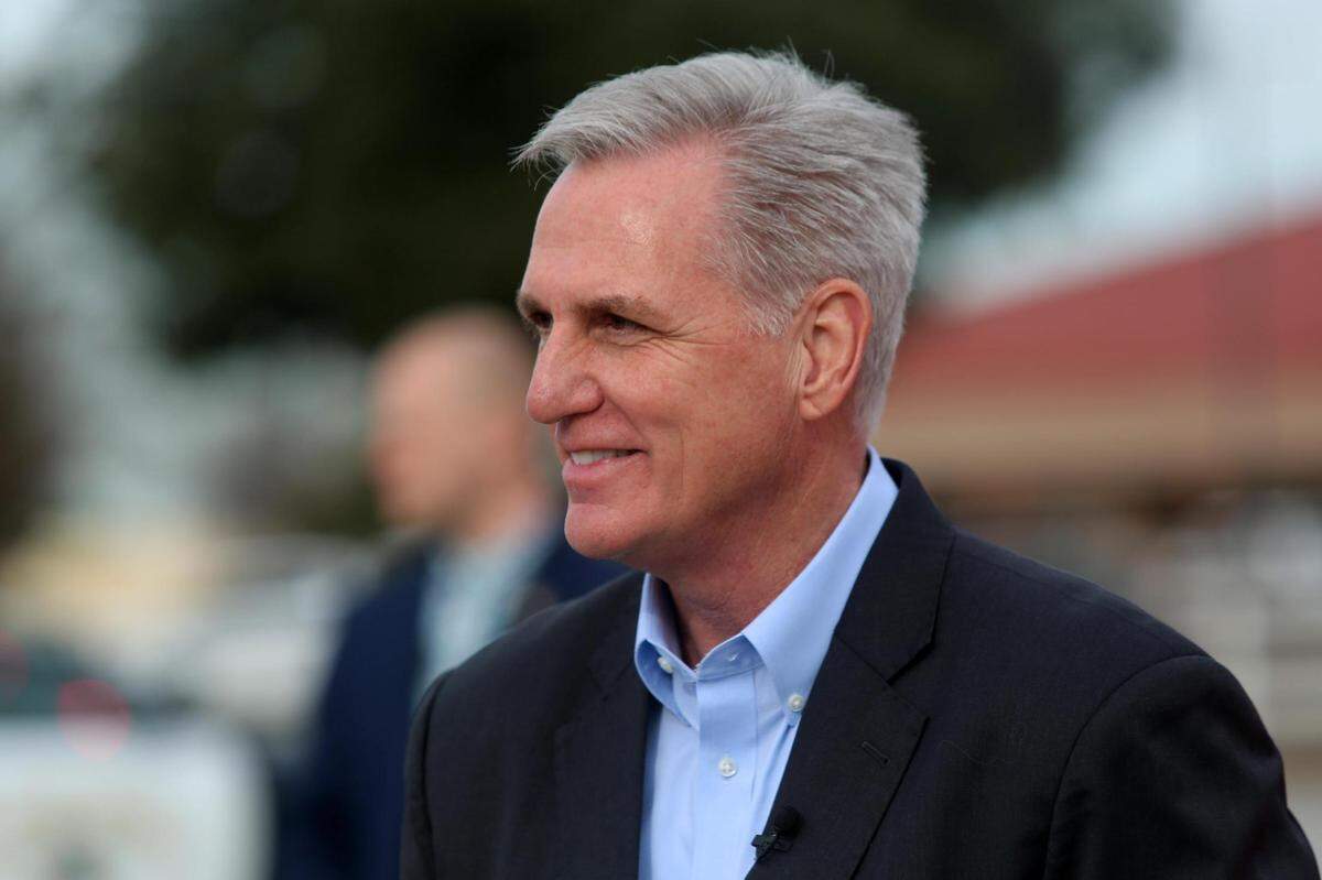 Speaker of the House, Republican Kevin McCarthy of Bakersfield, kicks off the 2023 World Ag Expo in Tulare on Tuesday, Feb. 14, 2023.