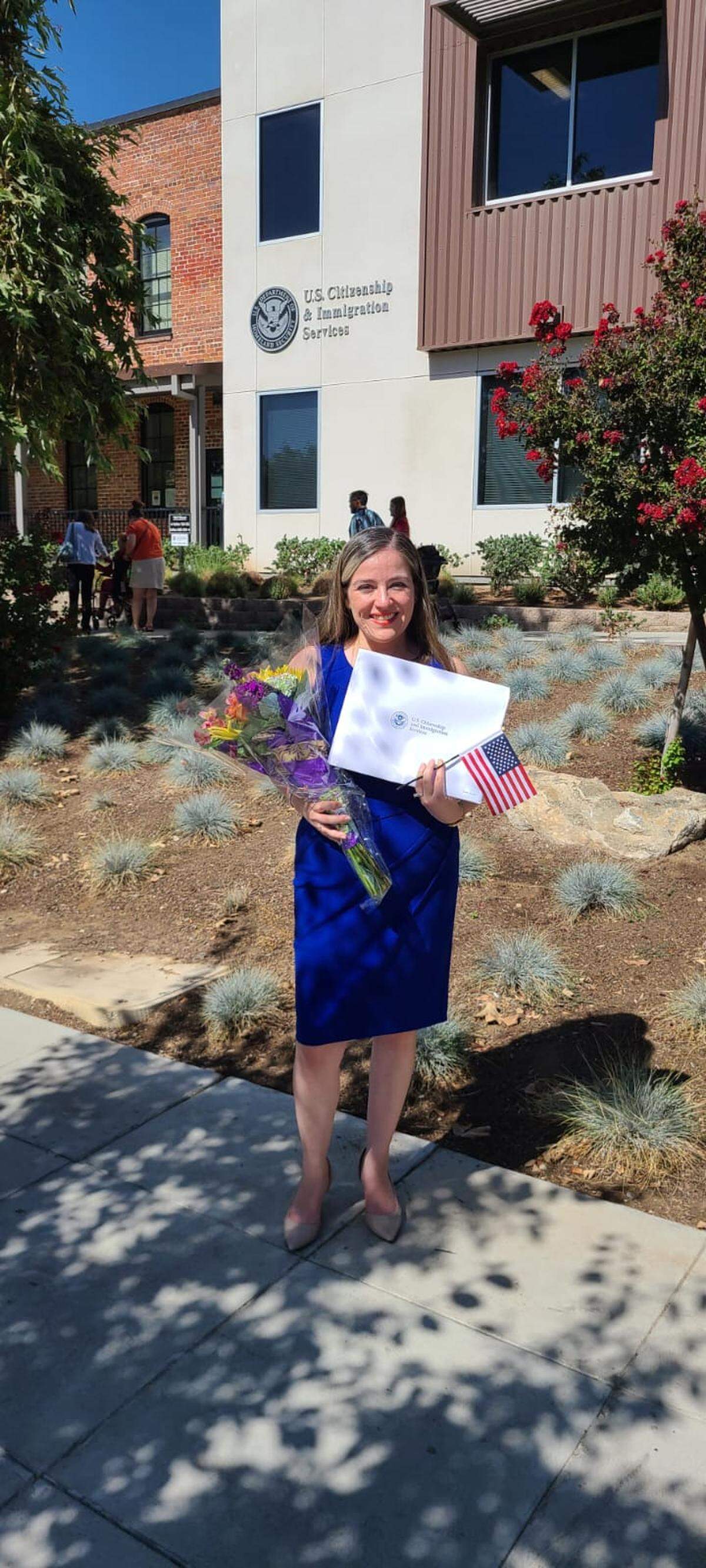 Clarissa Petrucci on the day she was sworn in as a U.S. citizen.